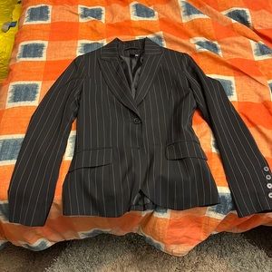 Black and white striped blazer
